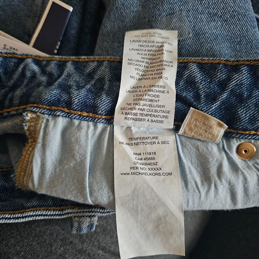 MICHAEL Michael‎ Kors Women's SELMA Stone Wash Crop Flare Jeans Size 10 NWT - Picture 11 of 15